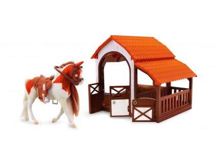 Royal Breeds - Kůň se stájí set 9 cm, Royal Breeds