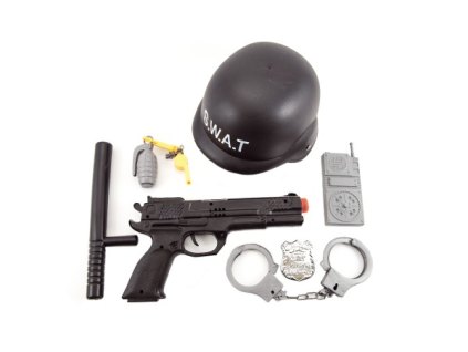 černá policejní helm