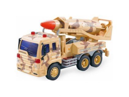 Vojenské auto s raketou, zvukem a světlem