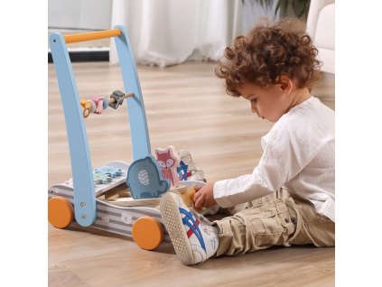 viga polarb wooden pusher walker for children animals