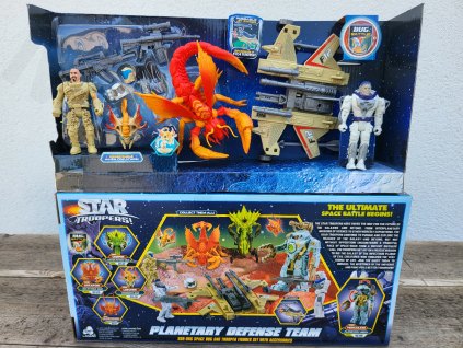 Star Troopers - Vznášedlo a 2x vojáci UNIE, vesmírný brouk - škorpion