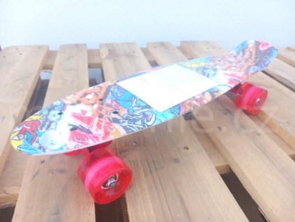 Skateboard pro děti - s ORANŽOVOU  56 x 15 cm