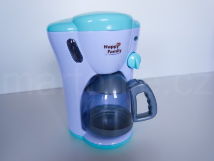 Kávovar bílo-tyrkysový pro děti 25 cm