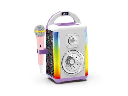Hudební box s bluetooth 30 cm, mikrofon, svítící