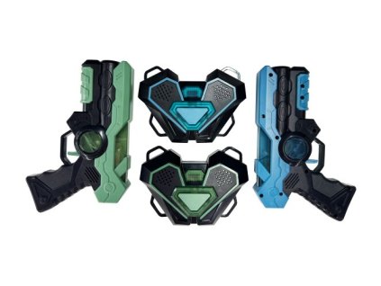 Set laser game 2x pistole a 2x vesta (terč na tělo)