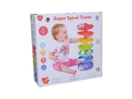 Spirála s míčky duhová 37 cm