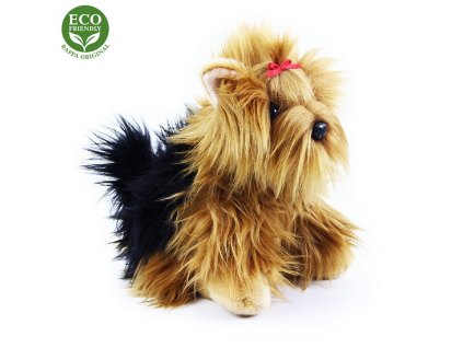 plyšový pes jorkšír sedící, 27 cm, ECO-FRIENDLY