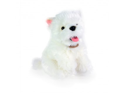 plyšový pes westík sedící, 23 cm