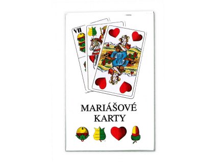 karty mariášové, dvouhlavé, pap.krabička