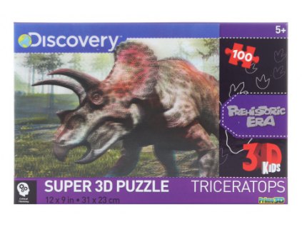 3D Puzzle Triceratops 100 dílků