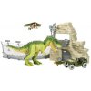 Velký dinosaurus T-REX 35 cm s vojenskou pevností pro děti
