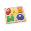 Dřevěné vkládací puzzle razítka Viga Tvary