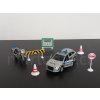 Sada dálniční policie - auto se zvukem a světlem, motorka, značky