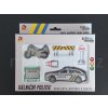 Sada dálniční policie - auto se zvukem a světlem, motorka, značky