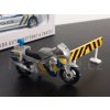 Sada dálniční policie - auto se zvukem a světlem, motorka, značky