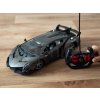 Luxusious CAR - auto na dálkové ovládání 1:12, 35 cm dlouhé, šedá barva