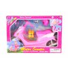 Skútr pro panenky Barbie - se svítícími světly, helmou a dalším příslušenstvím