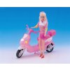 Skútr pro panenky Barbie - se svítícími světly, helmou a dalším příslušenstvím