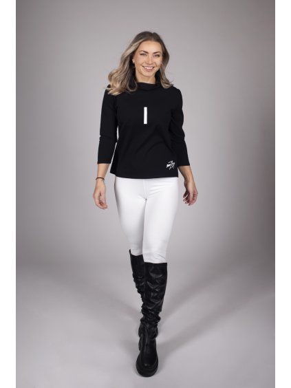 Dámské černé úpletové tričko