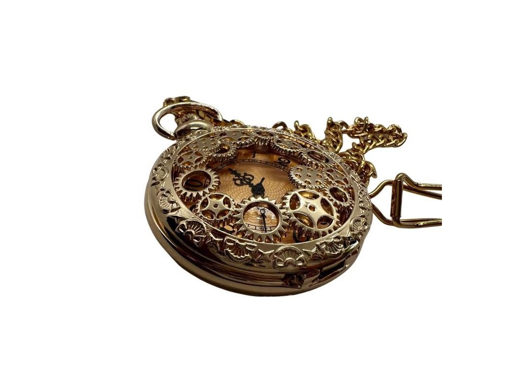 Steampunk Extravaganza: Vintage pozlacené quartzové kapesní hodinky
