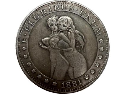 E Pluribus Unum - Medaile s dívkami One Dollar 1881
