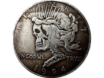 Přední strana pamětní mince Liberty Dollar 1924