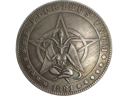 Pekelná numismatika: Morgan dollar s Bafometem