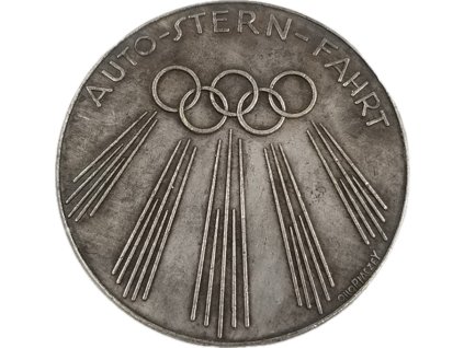 Pamětní medaile Berlín 1936 – avers s olympijskými kruhy