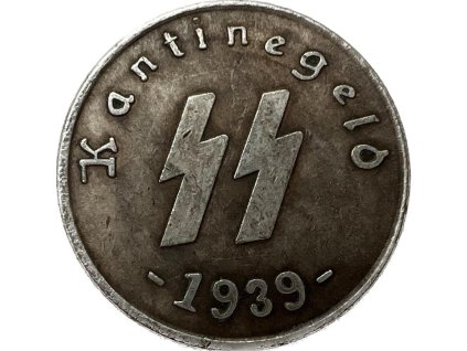 Kantinegeld SS 1939 – avers s runami SS a letopočtem