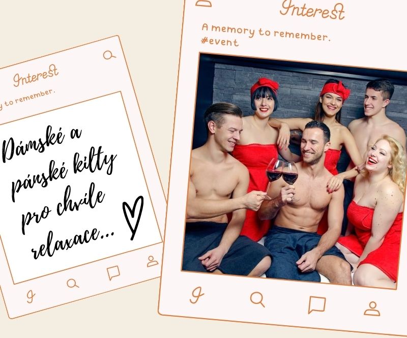 Dámské a pánské kilty pro chvíle relaxace