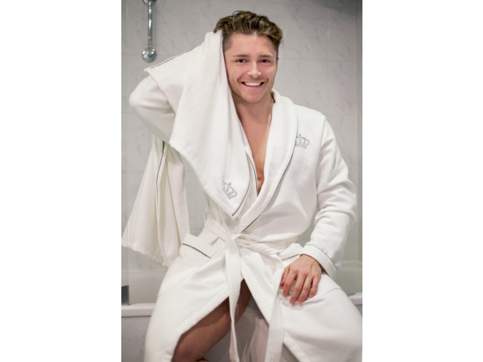 Bílý koupelnový set ručníku a osušky Royal in White – Silver Edition