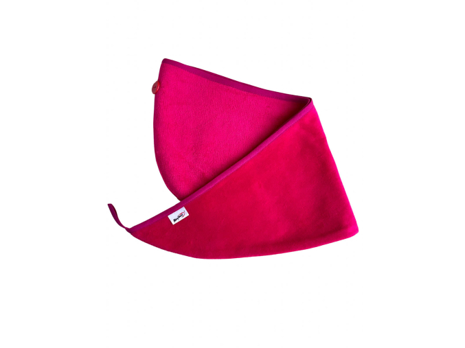 Froté turban na vlasy růžový