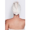 Turban na vlasy -Krémový krajkový wellness set pro ženy