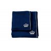 Modrá osuška a ručník s výšivkou Royal in Blue – Golden Edition