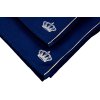 Modrá osuška a ručník s výšivkou Royal in Blue – Golden Edition