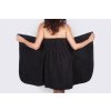 Černý pop-up dámský kilt do sauny se rtěnkou - Kiss my lips!