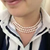 perlovy nahrdelnik biely trojradovy