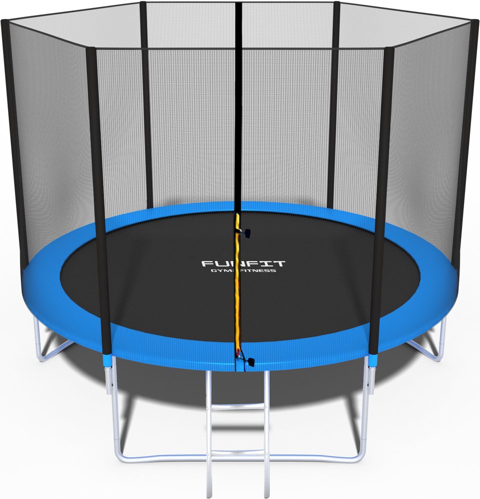 Záhradná trampolína pre deti, 312 cm, FUNFIT, sieťka, schodíky