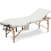 Drevený masážny stôl BodyFit 3 segmentový - krémový, 195 x 70,5cm