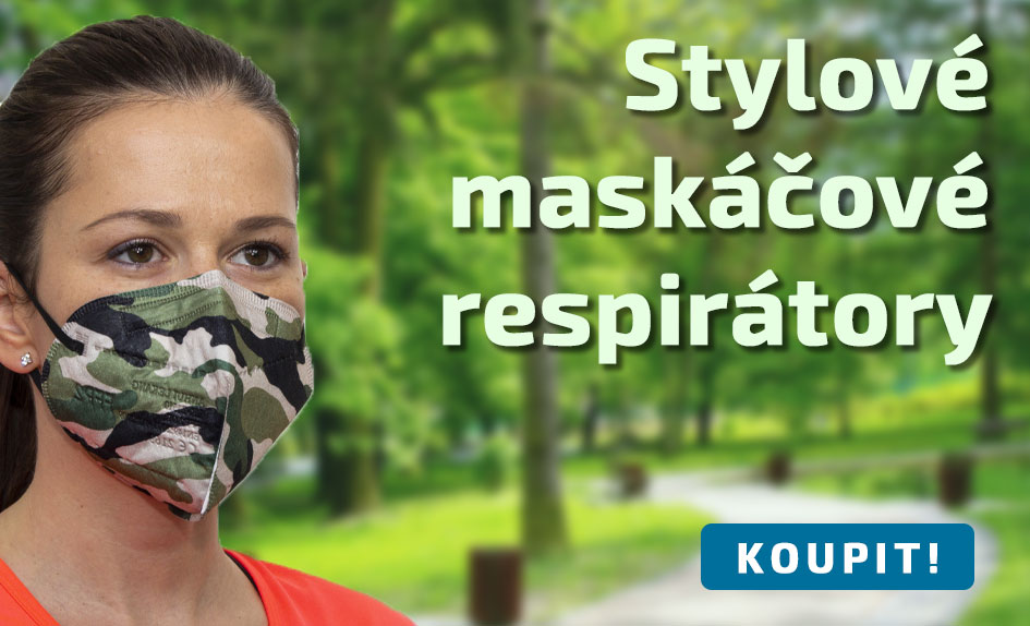 Maskáčové barevné respirátory