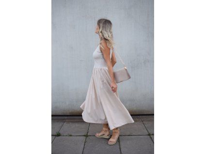 Rib and Poplin dress