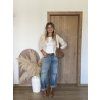 Barrel jeans s trháním