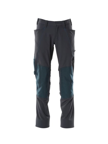 Kalhoty s kapsami na kolenou Černá modrá (Velikost 68)