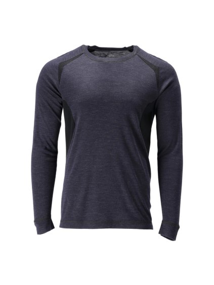 Funkční triko s dlouhým rukávem Černá modrá (Velikost XL)