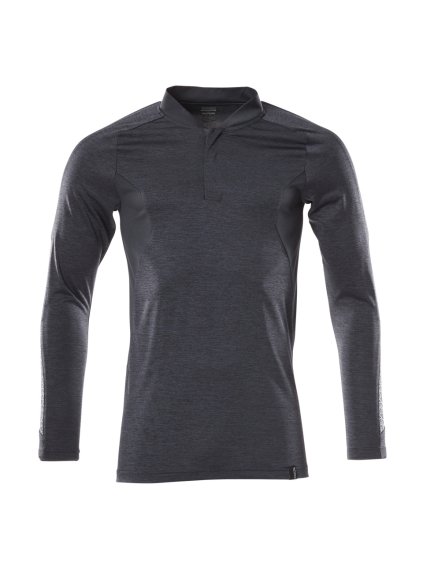 Polokošile s dlouhým rukávem Černomodrá melánž (Velikost XS)