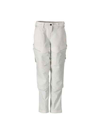 Kalhoty s kolenními kapsami, malířské Bílá (Velikost 56)