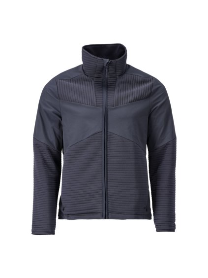 Fleecová mikina se zipem a podšívkou Černá modrá (Velikost XS)