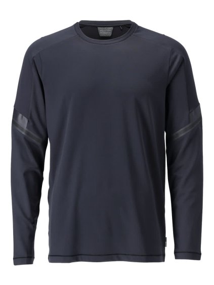 Triko s dlouhým rukávem Černá modrá (Velikost XS)