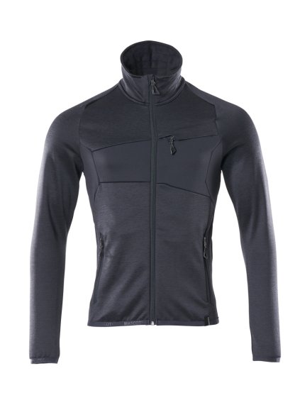 Fleecová mikina se zipem Černá modrá (Velikost XS)