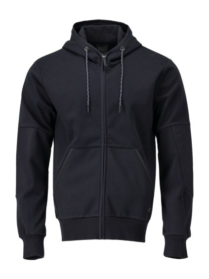 Mikina s kapucí a větruvzdornou membránou Černá modrá (Velikost XS)